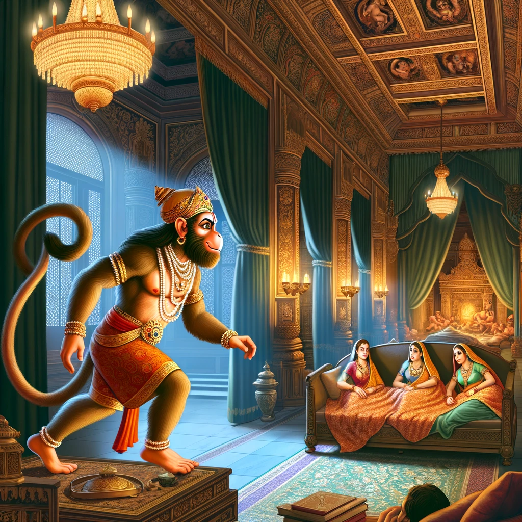Hanuman Searches Ravana’s Palace